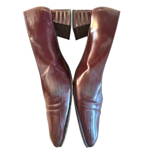 Stuart Weitzman Taurus Pumps Bordeaux Mirror Calf 8.5B - Picture 7 of 10